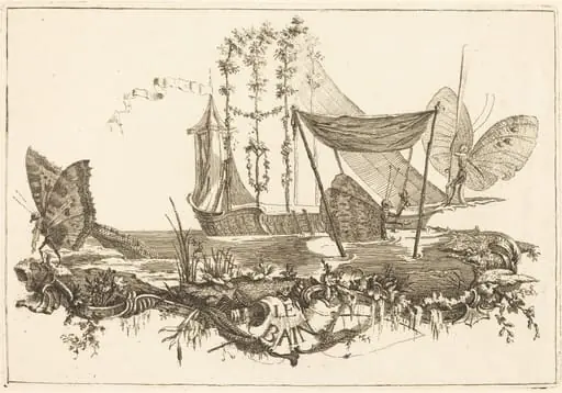 Le Bain (The Bath), by Charles Germain de Saint-Aubin