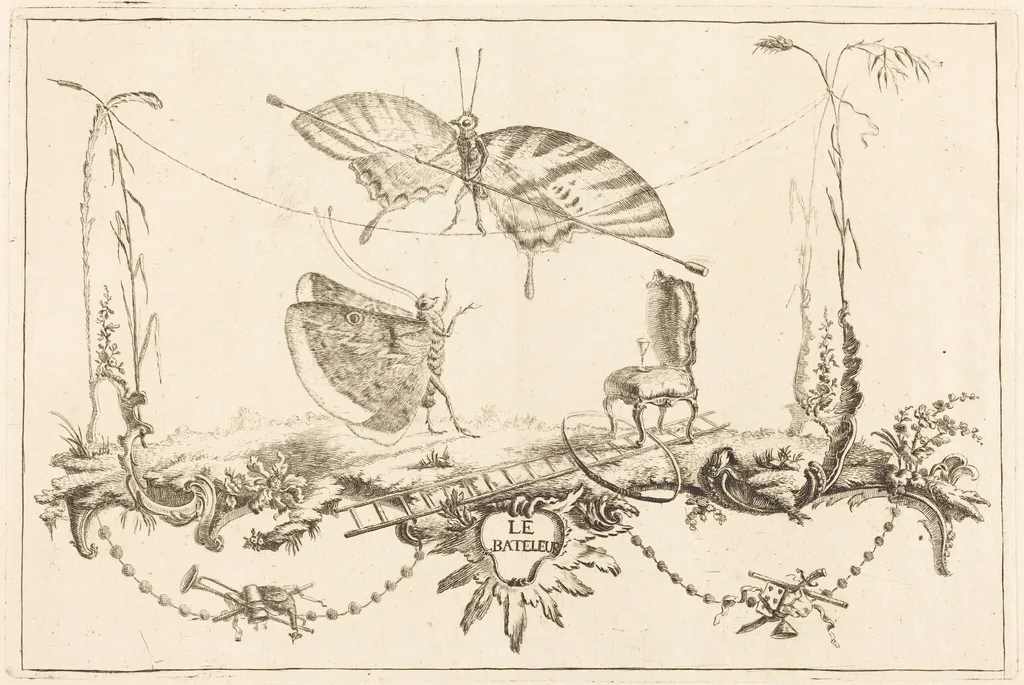 Le Bateleur (The Street Performer), by Charles Germain de Saint-Aubin, ink, 1748