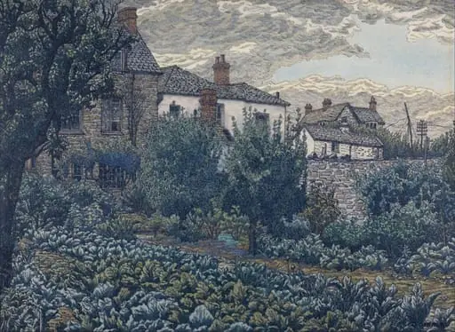 Garden at Boscastle, Cornwall, by Charles Ginner