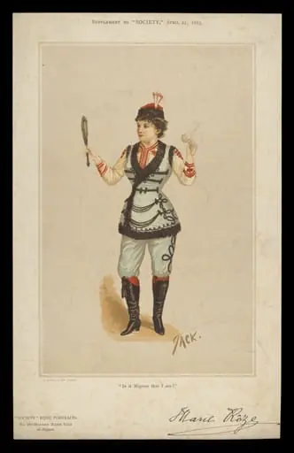 Madame Marie Rôze in the title role of Mignon, by Charles Goodall & Son Ltd
