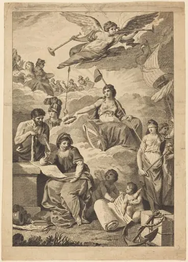 Britannia Crowning History, by Charles Grignion