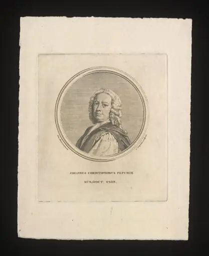 Johannes Christophorus Pepusch, by Charles Grignion