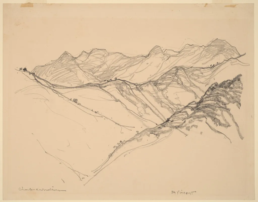 St. Vincent, by Charles H. Woodbury, graphite, 1902