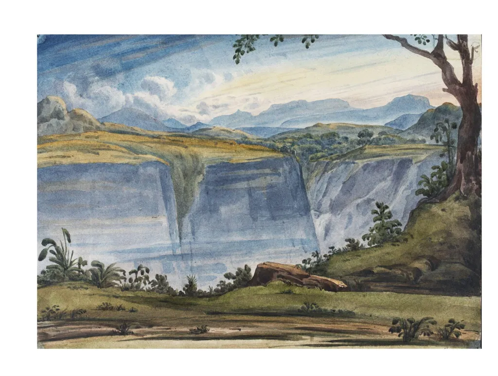 Candallah, Bhore Ghauts, by Charles Harcourt Chambers, paint, 1826