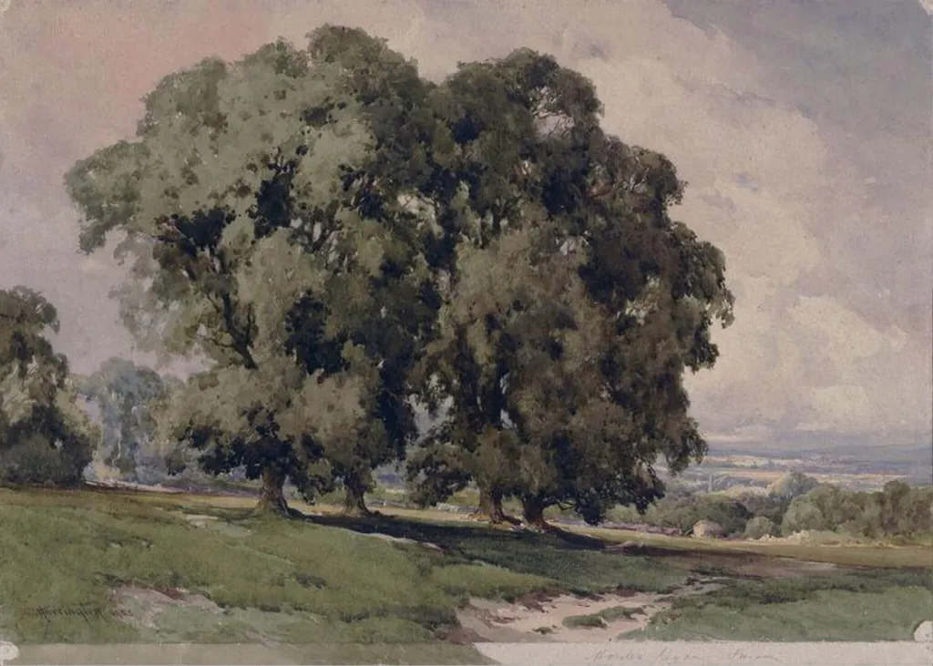 Horsted Keynes, Sussex, by Charles Harrington, watercolor, 1921