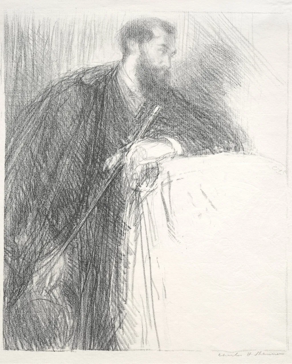 Lucien Pissarro, by Charles Hasslewood Shannon, 1895