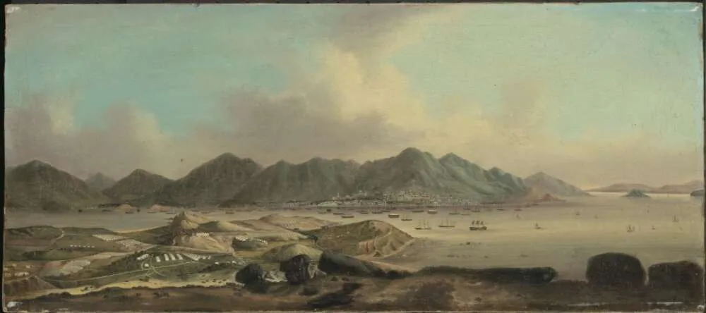 Allied camp at Kowloon, by Charles Heaphy, oil, 1860