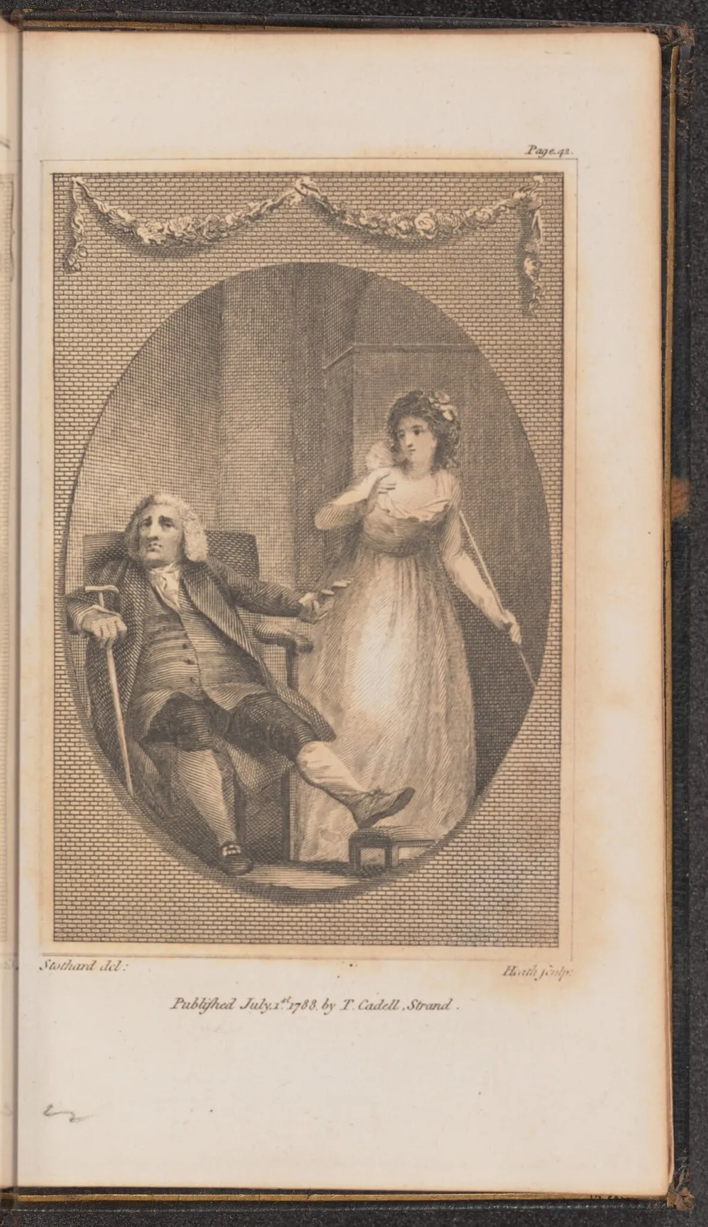 Illustration for Canto II, by Charles Heath, ink, 1788
