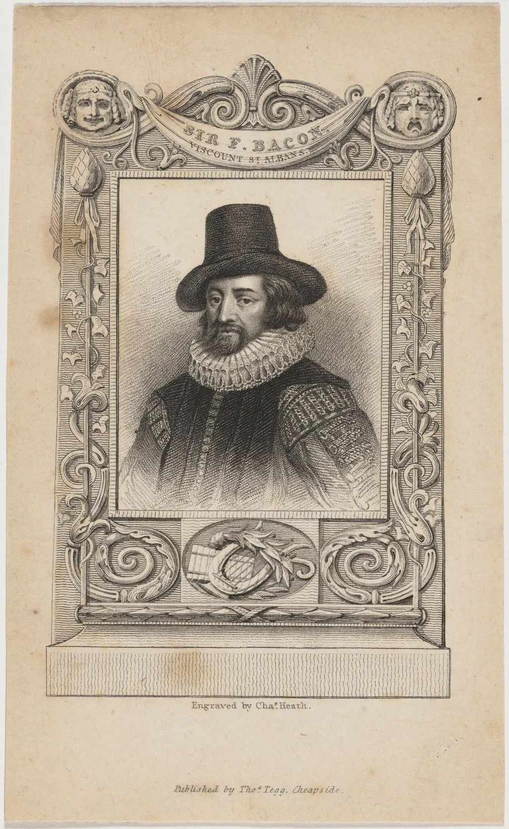 Sir Francis Bacon, by Charles Heath, ink, 1816