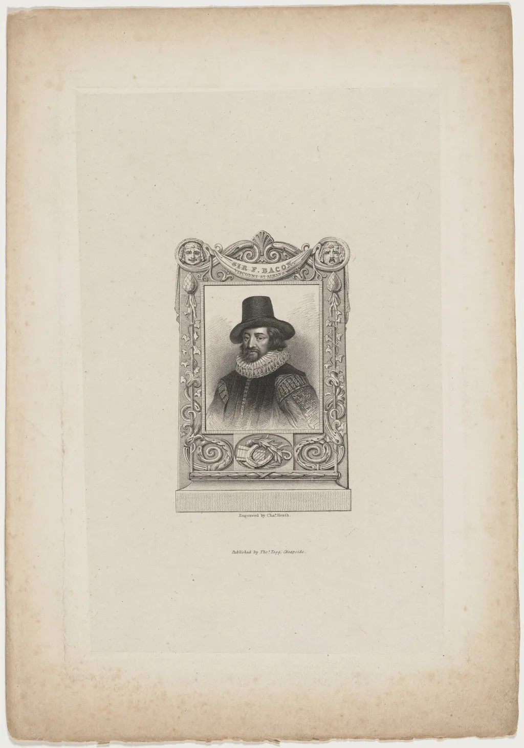 Sir Francis Bacon, by Charles Heath, ink, 1816