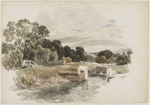 Denham Locks, Windsor, by Charles Henry Woodman