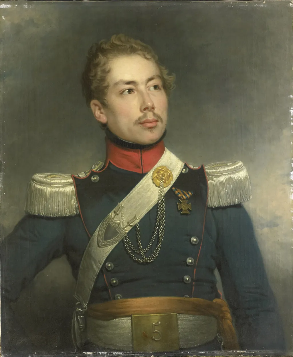 Portrait of Christian Edouard Fraser, Second Lieutenant of the 5th Regiment of the Dragoons, by Charles Howard Hodges, oil, 1834
