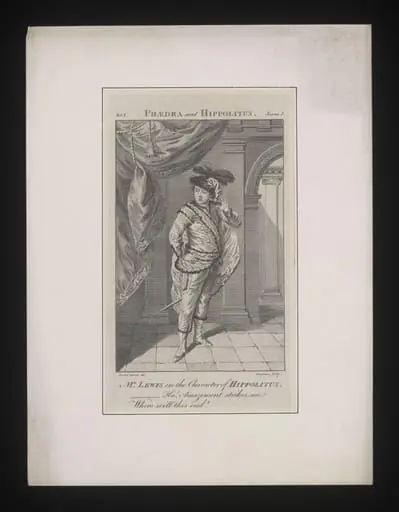 Mr. Lewis in the character of Hippolitus, by Charles I the elder Grignion
