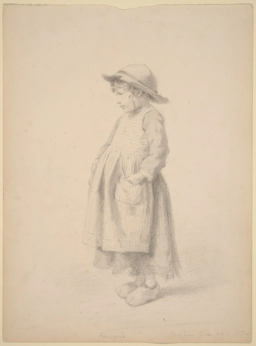 Francois, by Charles J. Bridgman, graphite, 1872