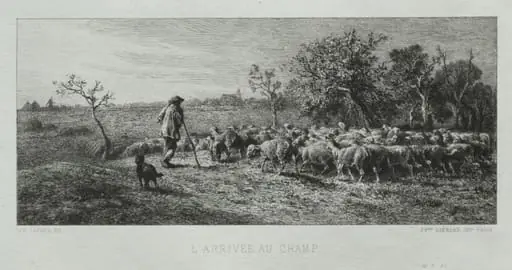 Arriving at the Field, by Charles Jacque