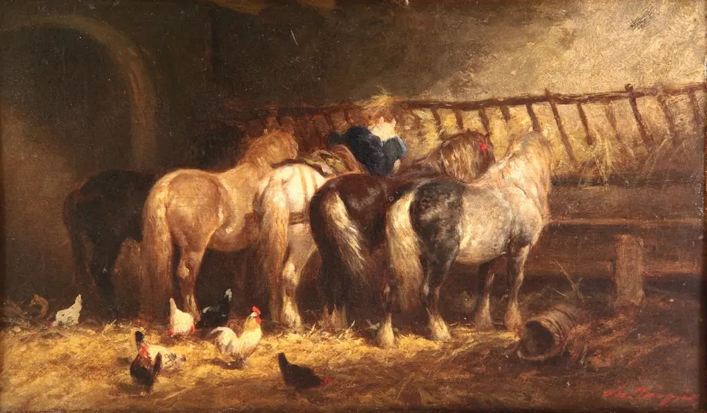 Ecurie (El Establo), by Charles Jacque