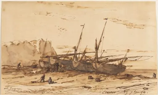 Étretat, by Charles Jacque
