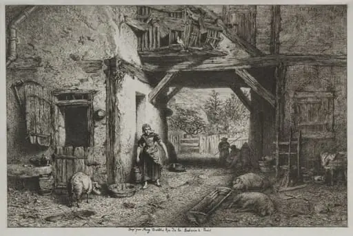 Farm Interior, by Charles Jacque