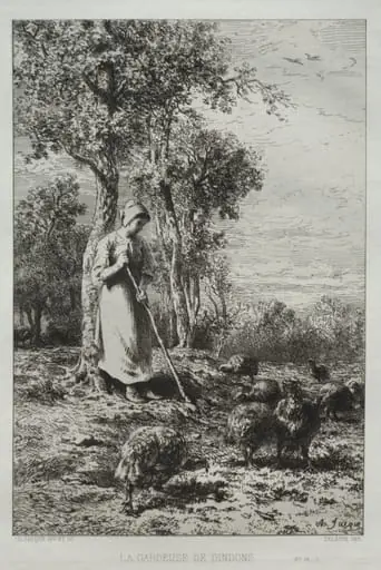 Keeper of the Turkeys, by Charles Jacque