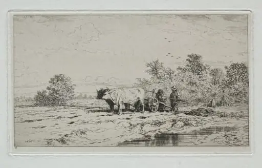 Landscape, Labourers, by Charles Jacque