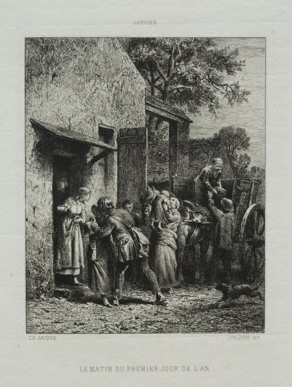 Le Matin du premier jour de l'an, by Charles Jacque, 1865