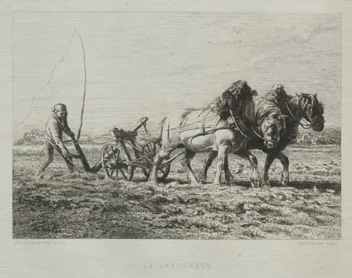 Ploughing, by Charles Jacque