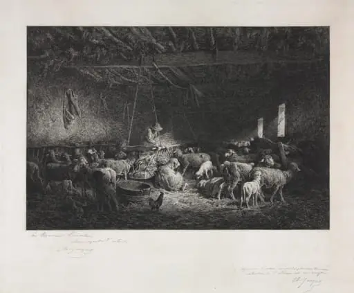 Stable, by Charles Jacque