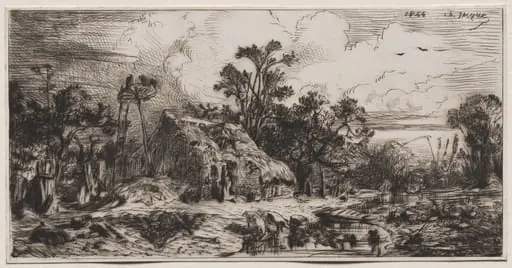 The Cottage, by Charles Jacque