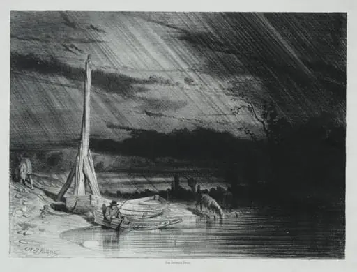 The Fisherman, Rainy Weather, by Charles Jacque