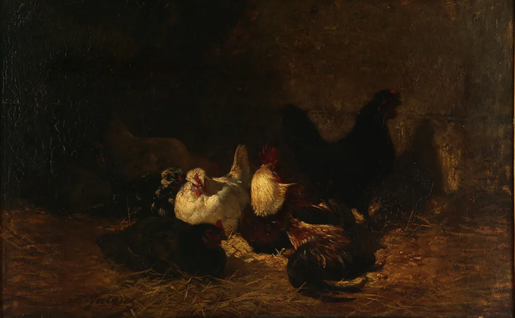 The henhouse, by Charles Jacque, unspecified, 1850