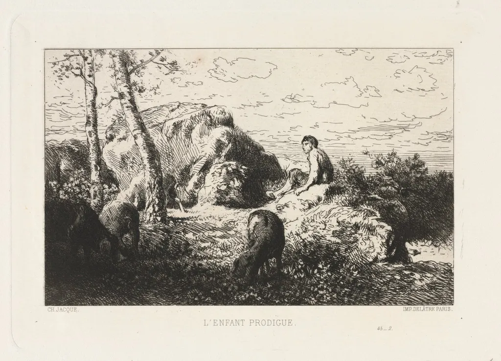 The Prodigal Son, by Charles Jacque, 1868