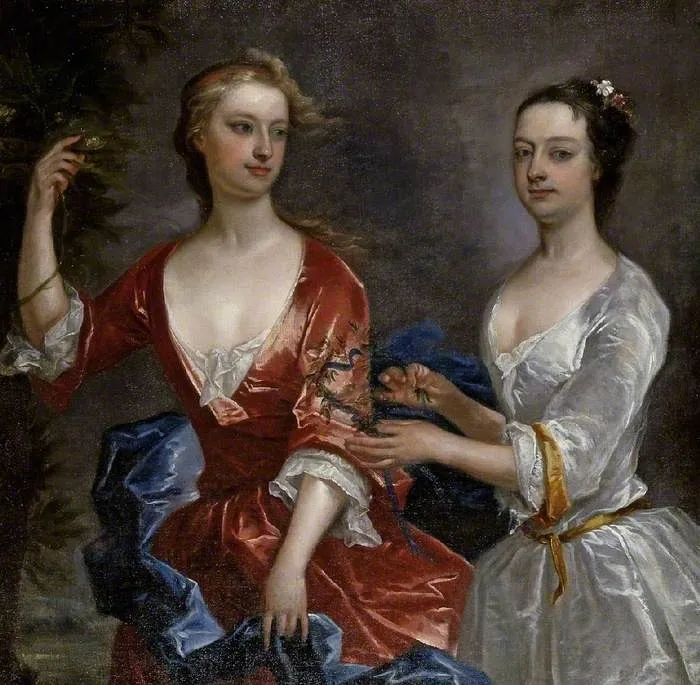 Martha and Theresa Blount, by Charles Jervas, oil, 1717