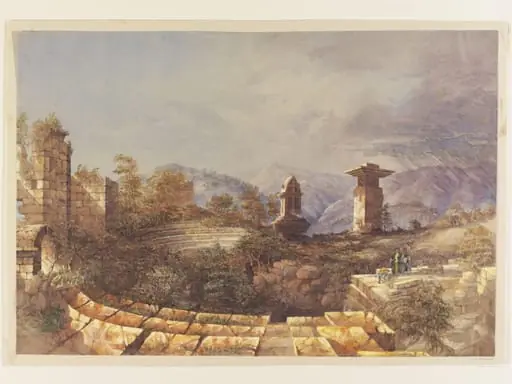 Theatre, with the Sarcophagus and Harpy Tombs, Xanthus, by Charles Joseph Frederick Ewart