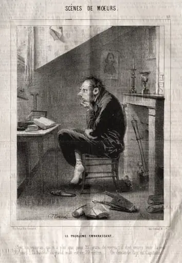Scènes de Moeurs:  Le Problême embarassant..., by Charles Joseph Traviès de Villers
