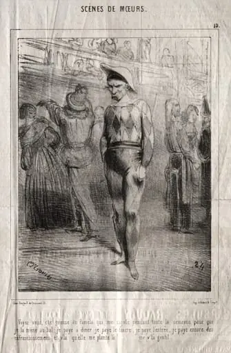 Scènes de moeurs:  Voyez vous, c'te queuse de Pamela qui me cajole pendant toute la semaine pour que je la mene au bal..., by Charles Joseph Traviès de Villers