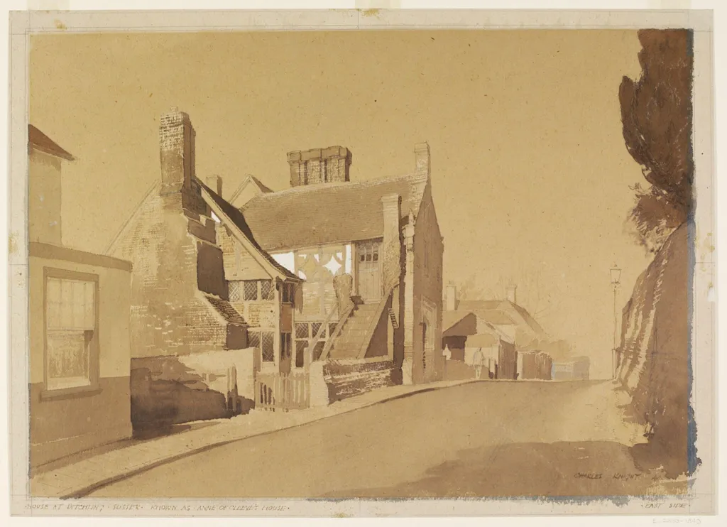 Anne of Cleves House, Ditchling, by Charles Knight, watercolor, 1940