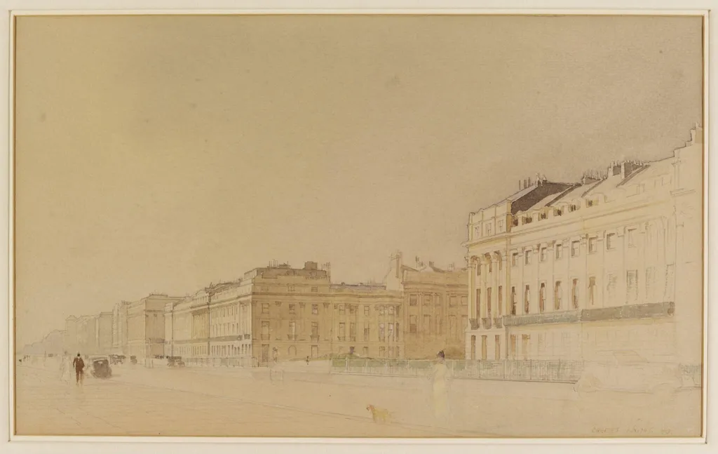 Brunswick Terrace, Hove, by Charles Knight, watercolor, 1940