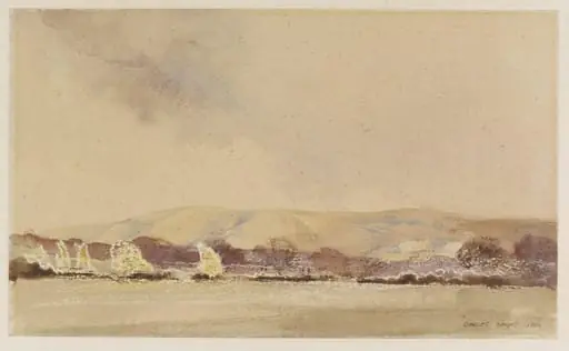 Fields and Woods South of Ditchling, by Charles Knight
