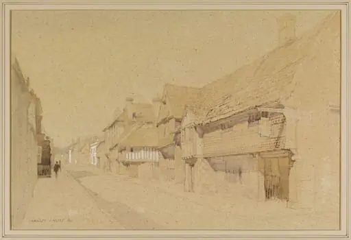 High Street, Southover, looking West, by Charles Knight
