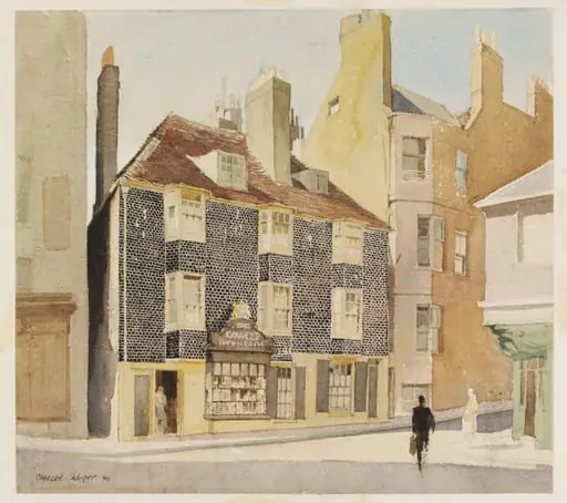 House and Shop in Pool Valley, Brighton, by Charles Knight