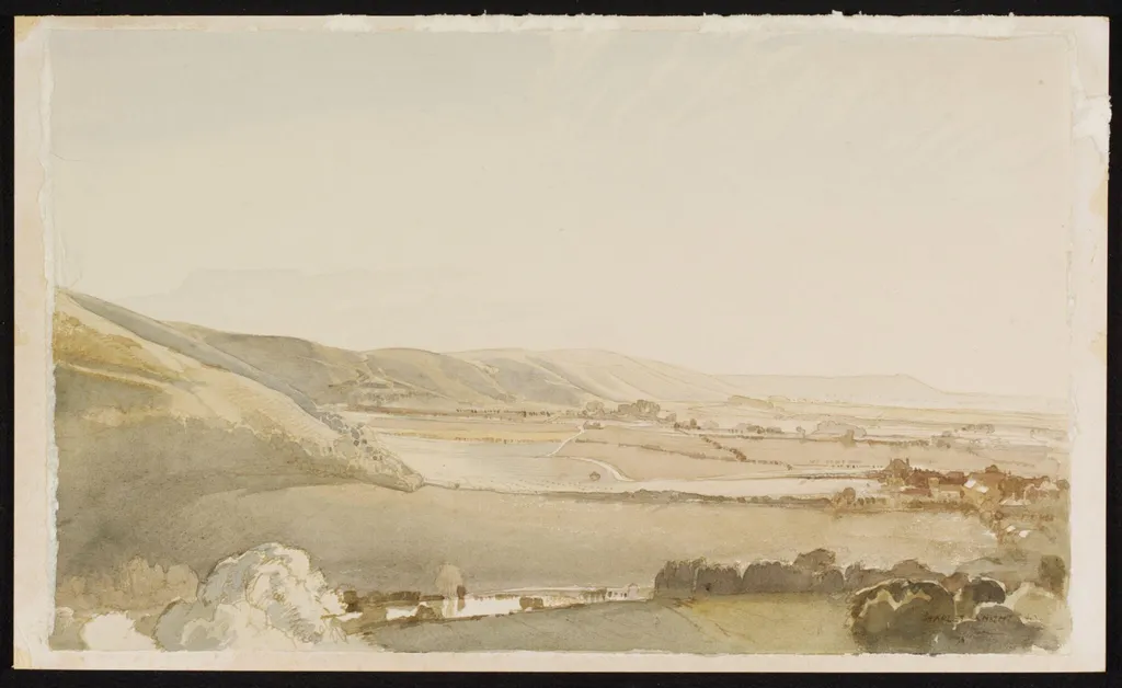 The Southdown, Underhill Road: Westwards from Poynings, by Charles Knight, watercolor, 1940