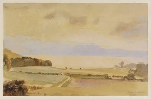 The Southdown, Underhill Road; Wolstonbury, showing Danny Farm, by Charles Knight