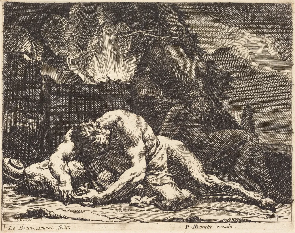 Nox (Night), by Charles Le Brun, ink, 1640