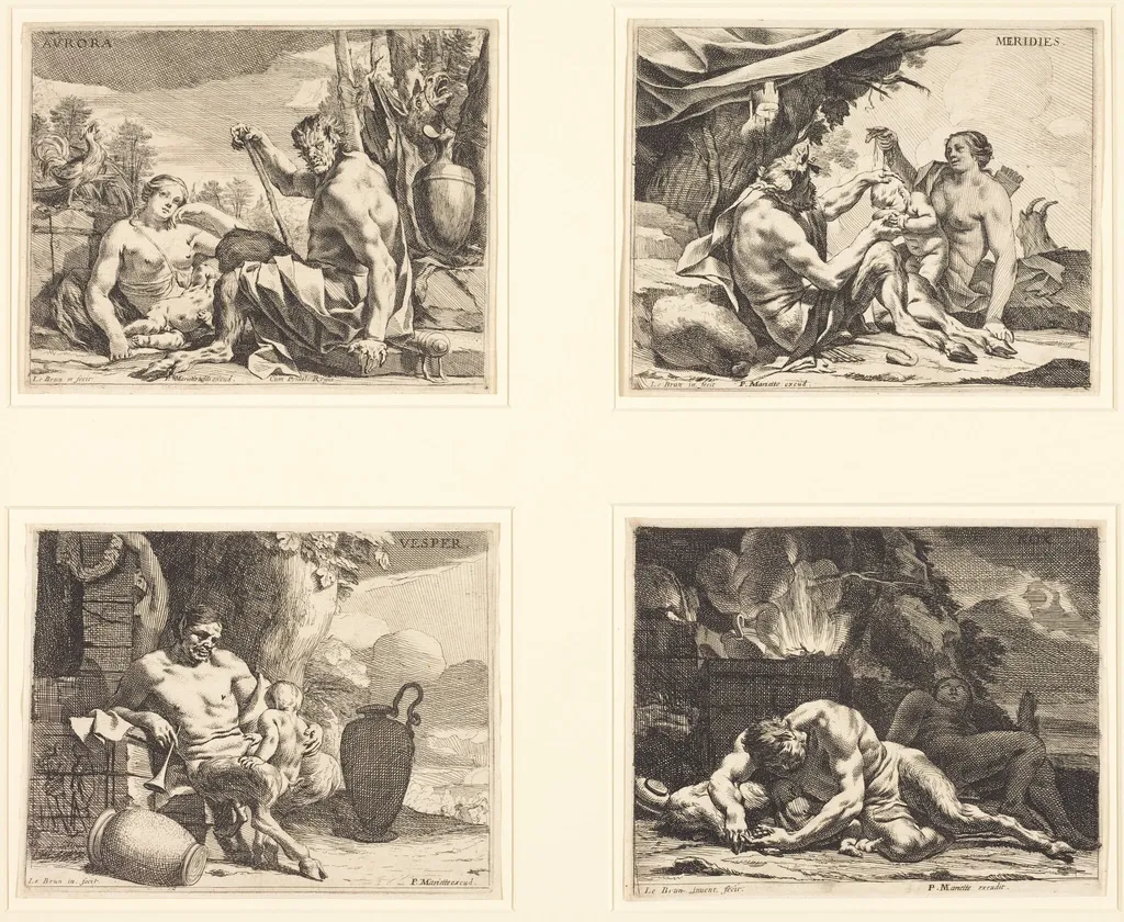 The Four Times of Day, by Charles Le Brun, ink, 1640