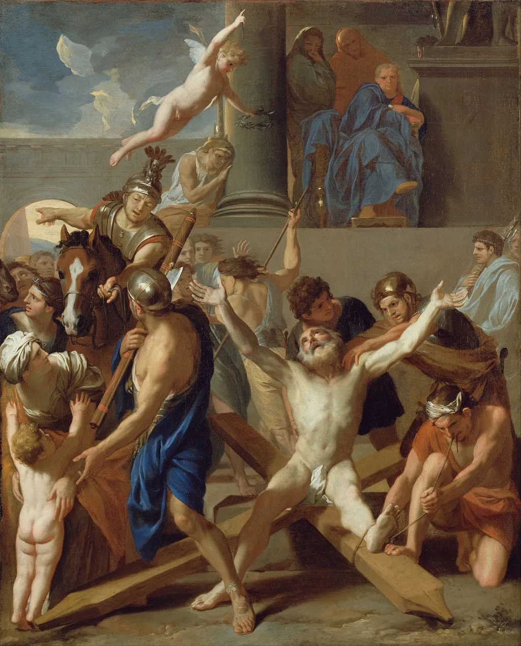 The Martyrdom of St. Andrew, by Charles Le Brun, oil, 1646