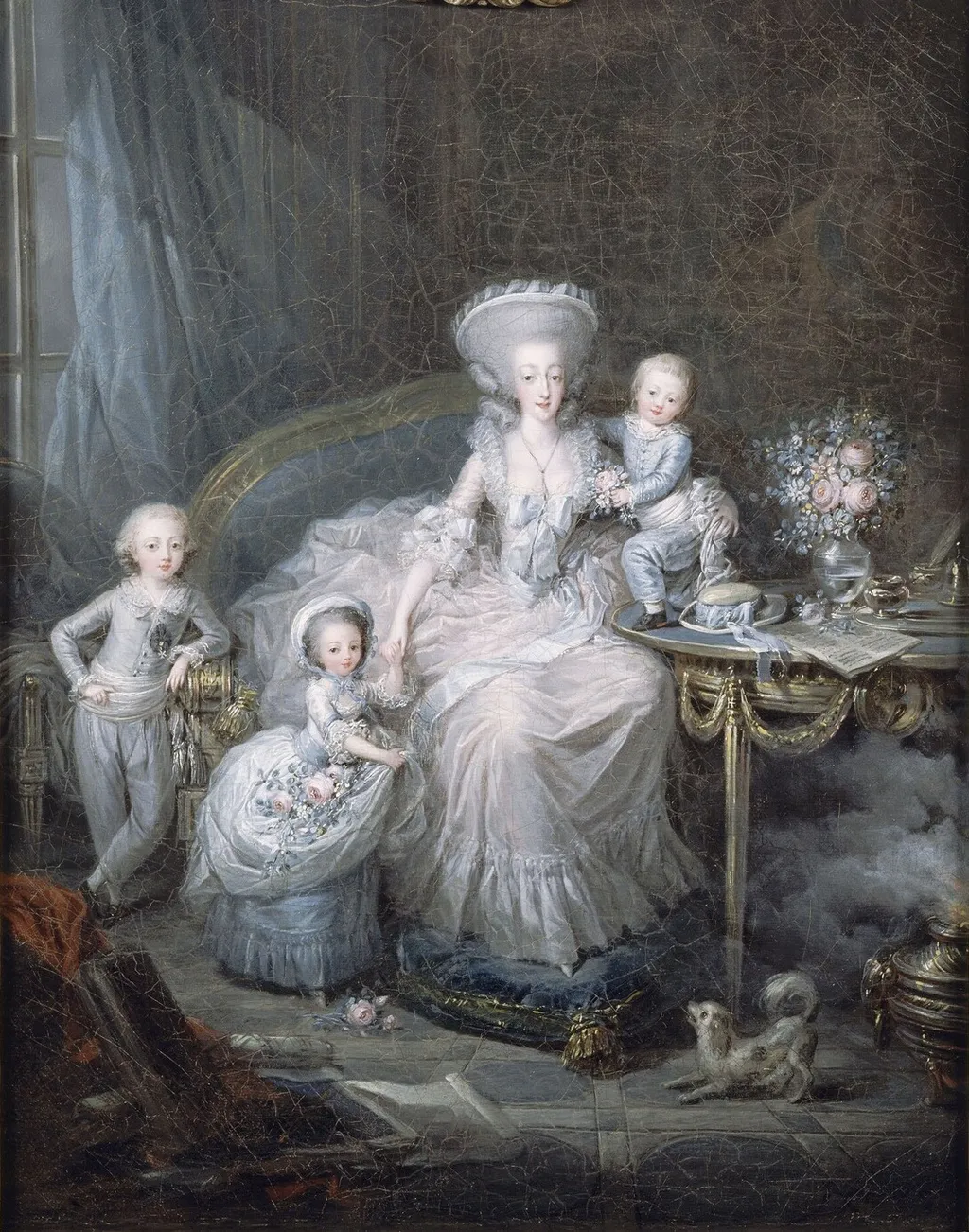 The Comtesse d'Artois and her children, by Charles Le Clercq, oil, 1790