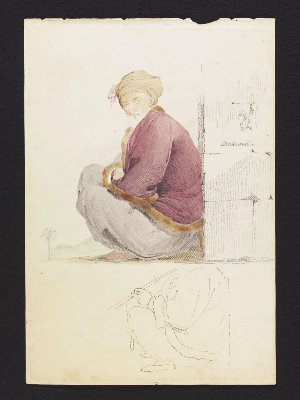 Mahmoud, by Charles Lock Eastlake, watercolor, 1818