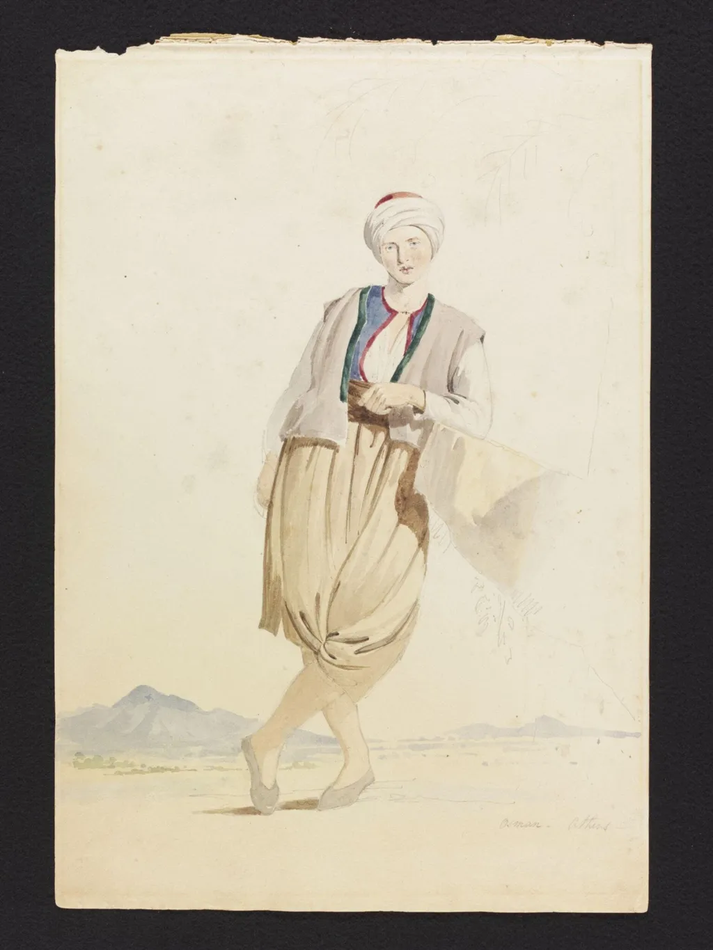 Osman - Athens, by Charles Lock Eastlake, watercolor, 1818