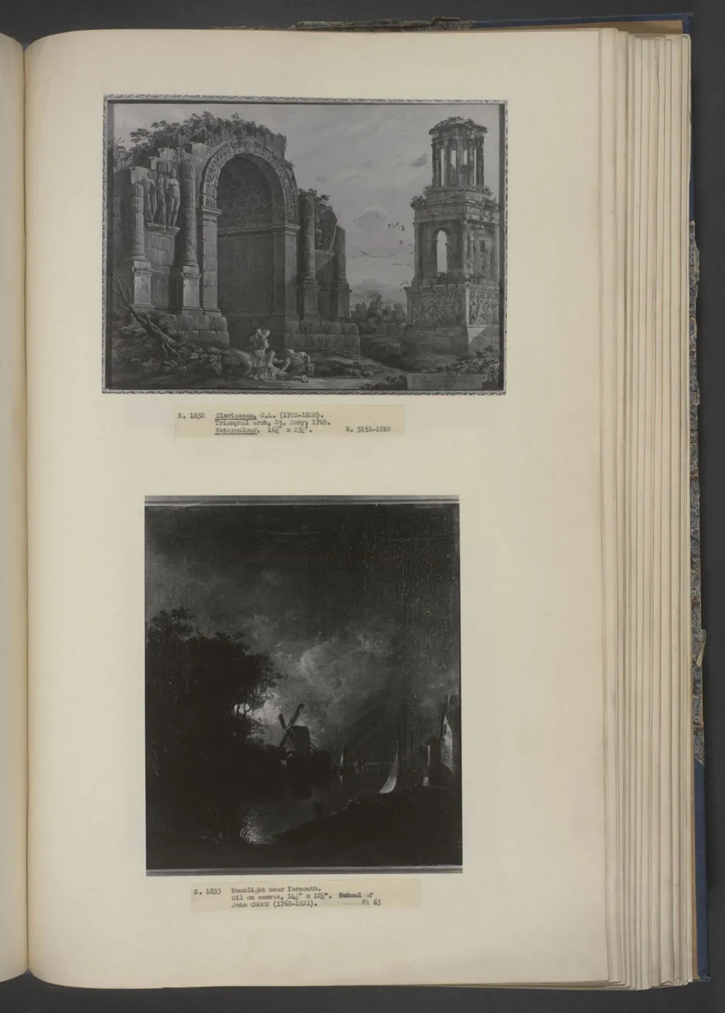 The Triumphal Arch of St. Remy French School, by Charles Louis Clérisseau, watercolor, 1769