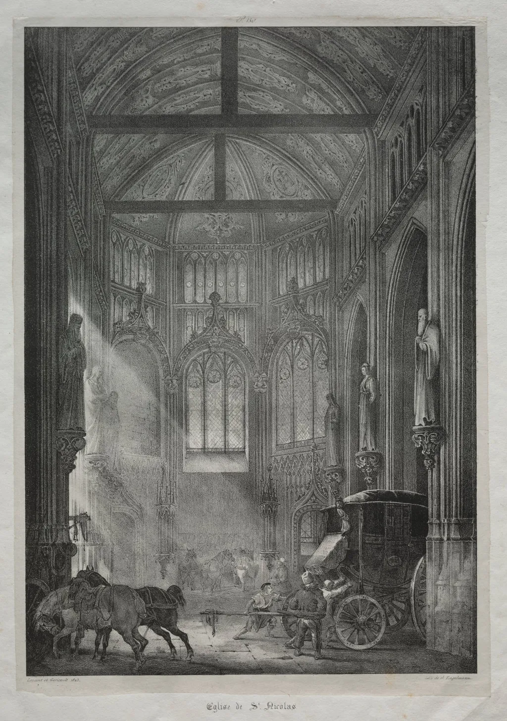 Church of St. Nicholas, Rouen, by Charles Louis Lesaint, 1823